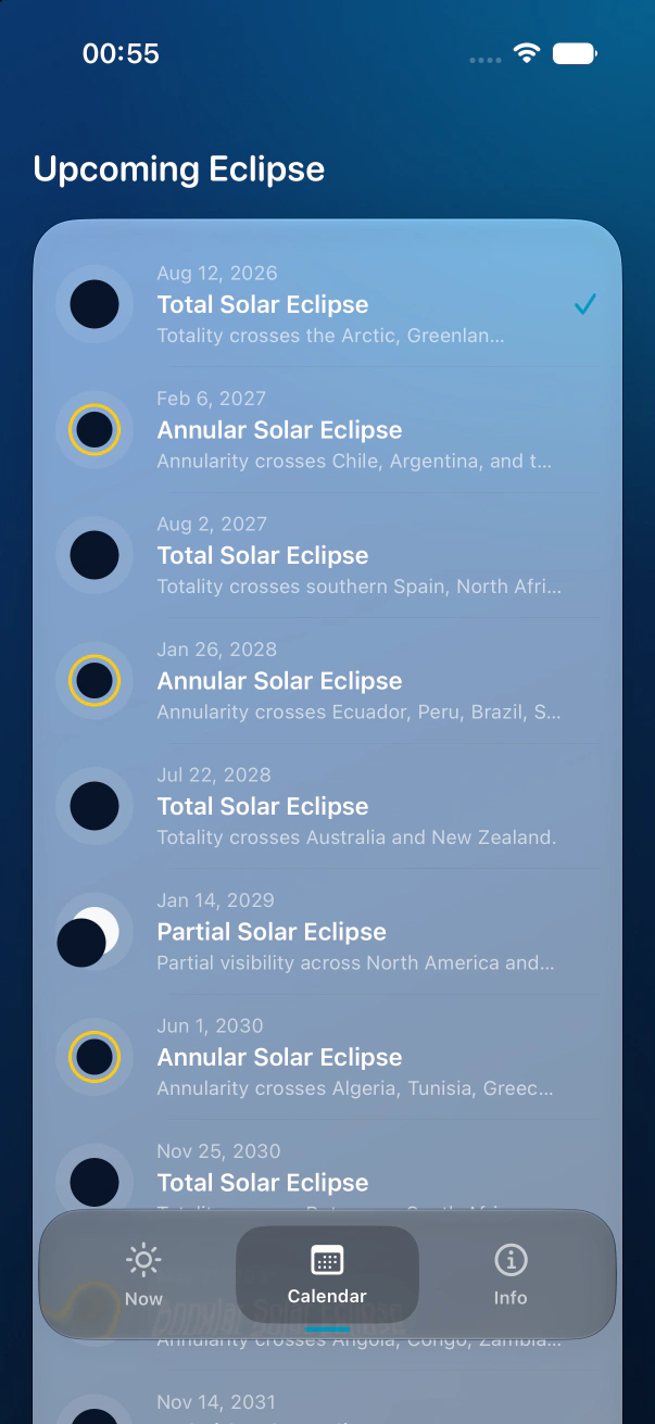 Can I See It upcoming eclipse calendar